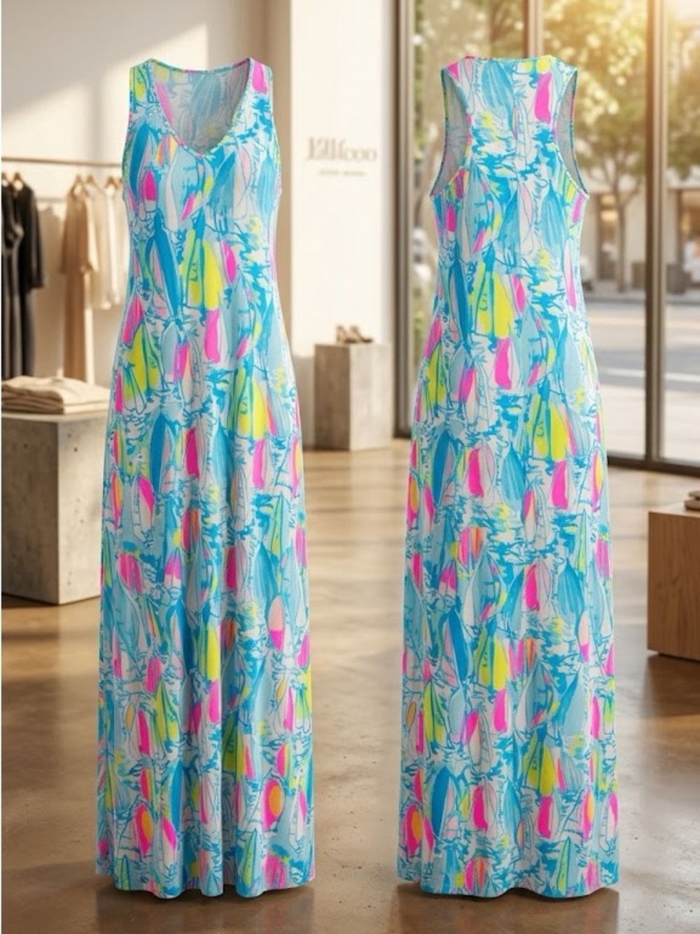 Lilly Pulitzer Kerrie Maxi Dress – Beach and Bar Print | Medium